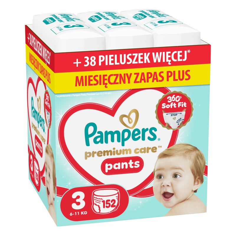 Pieluchomajtki PAMPERS Pants Premium Care 3 (152 szt.)