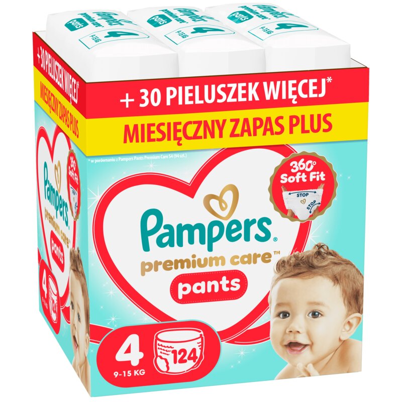 Pieluchomajtki PAMPERS Pants Premium Care 4 (124 szt.)
