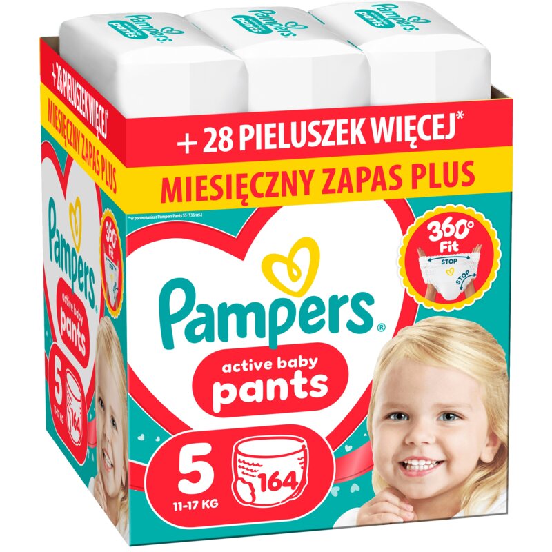 Pieluchomajtki PAMPERS Pants 5 (164 szt.)
