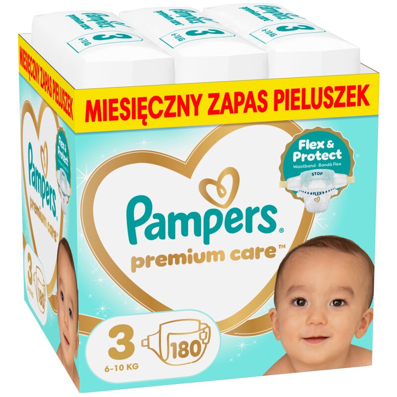 Pieluchy PAMPERS Premium Care 3 (180 sztuk)
