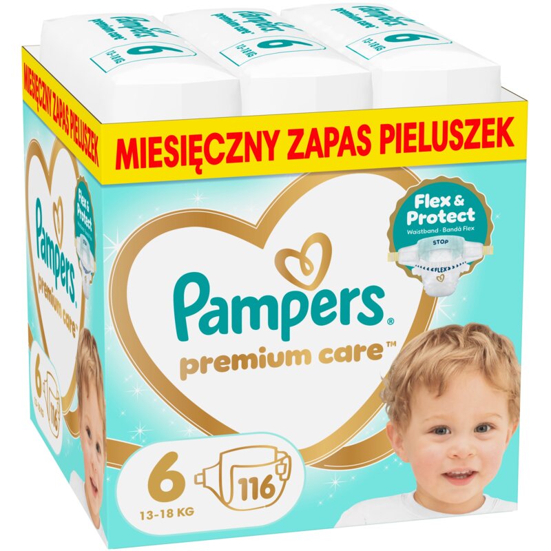 Pieluchy PAMPERS Premium Care 6 (116 sztuk)