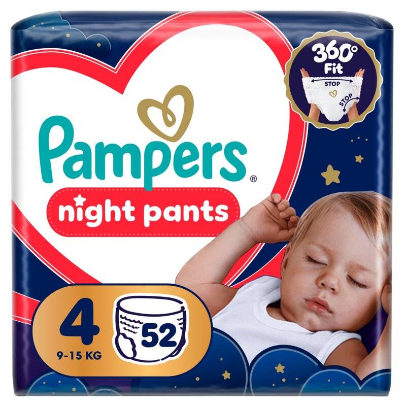 Pieluchomajtki PAMPERS Pants Night 4 (52 szt.)