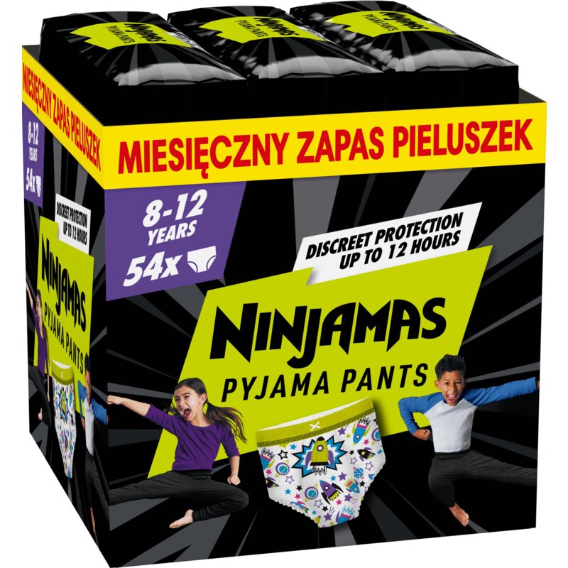 Pieluchomajtki PAMPERS Ninjamas Statki kosmiczne 8 (54 szt.)