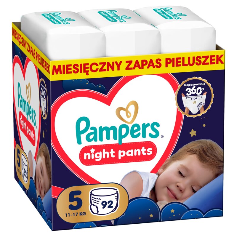 Pieluchomajtki PAMPERS Pants Night 5 (92 szt.)