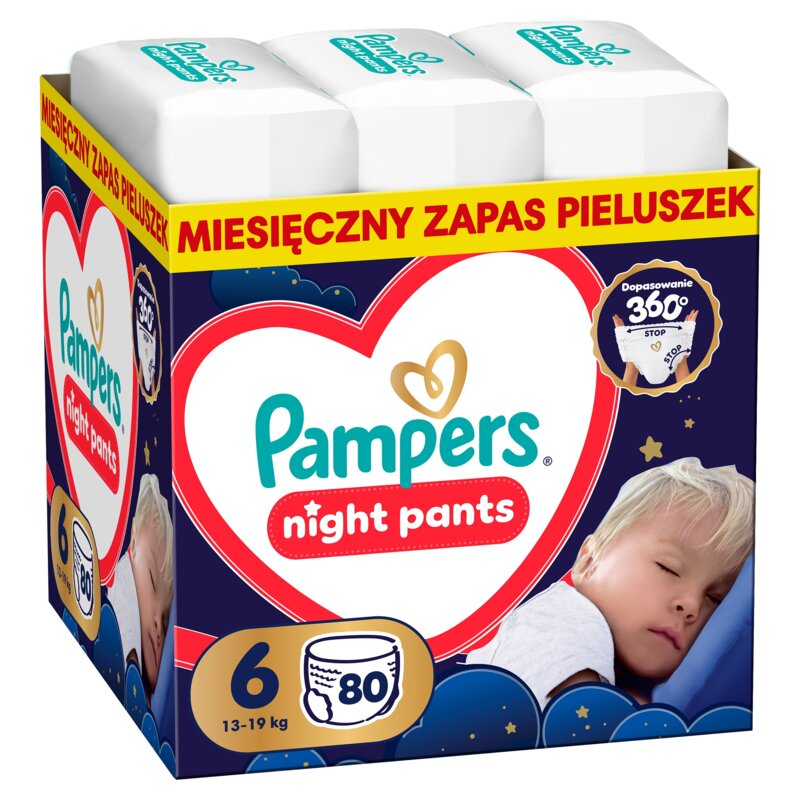 Pieluchomajtki PAMPERS Pants Night 6 (80 szt.)