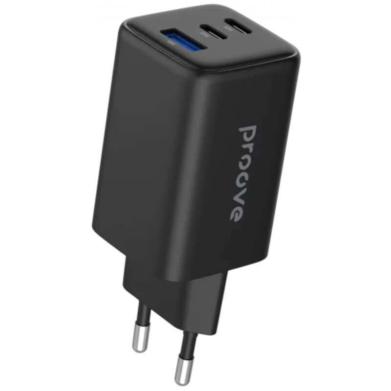 Ładowarka sieciowa PROOVE Pocket GaN 65W Czarny ładowarka do telefonu USB, USB-C