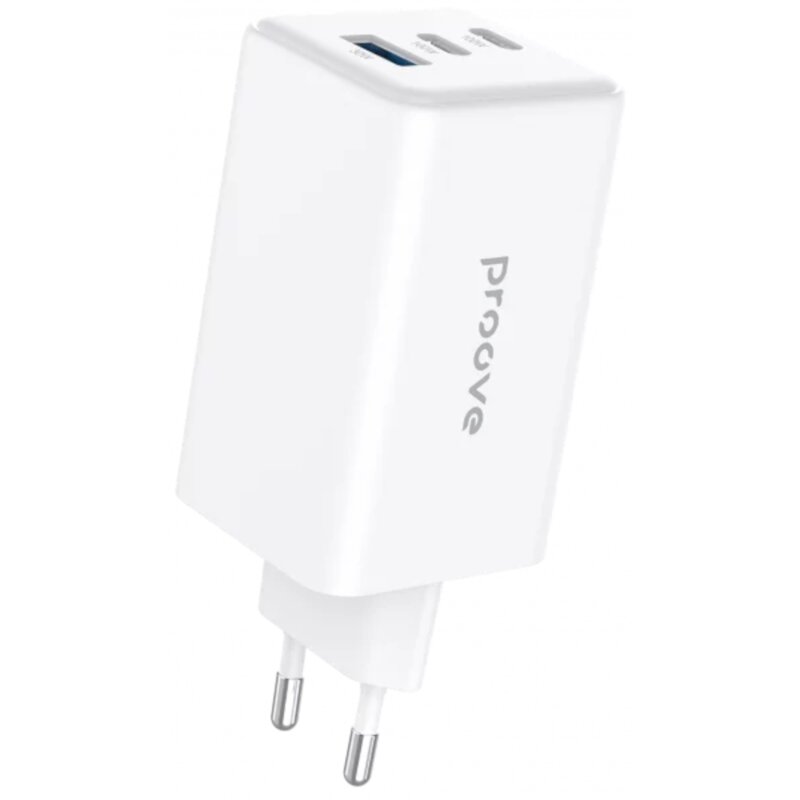 Ładowarka sieciowa PROOVE Pocket GaN Max 100W Biały ładowarka do telefonu USB, USB-C