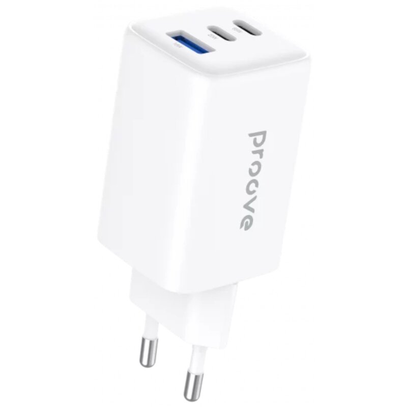 Ładowarka sieciowa PROOVE Pocket GaN 65W Biały ładowarka do telefonu USB, USB-C