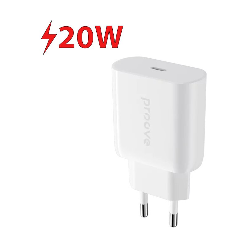 Ładowarka sieciowa PROOVE Rapid 20W Biały ładowarka do telefonu USB-C