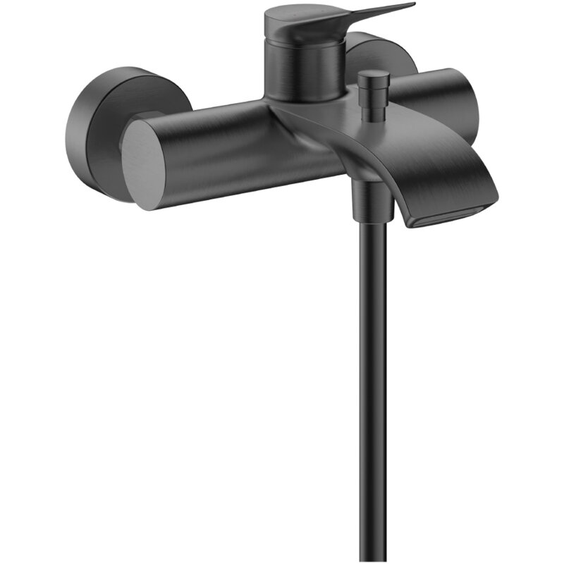 Bateria wannowa natynkowa HANSGROHE Vivenis Original 75423340 Czarny chrom szczotkowany