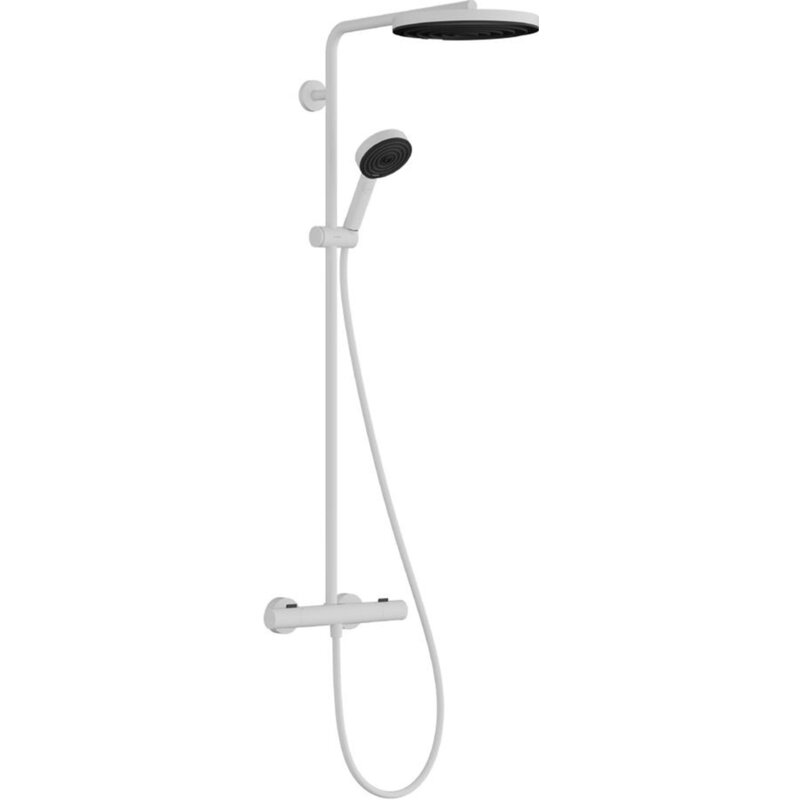 Zestaw prysznicowy natynkowy HANSGROHE Pulsify S Puro 260 24237700 z deszczownicą Biały matowy