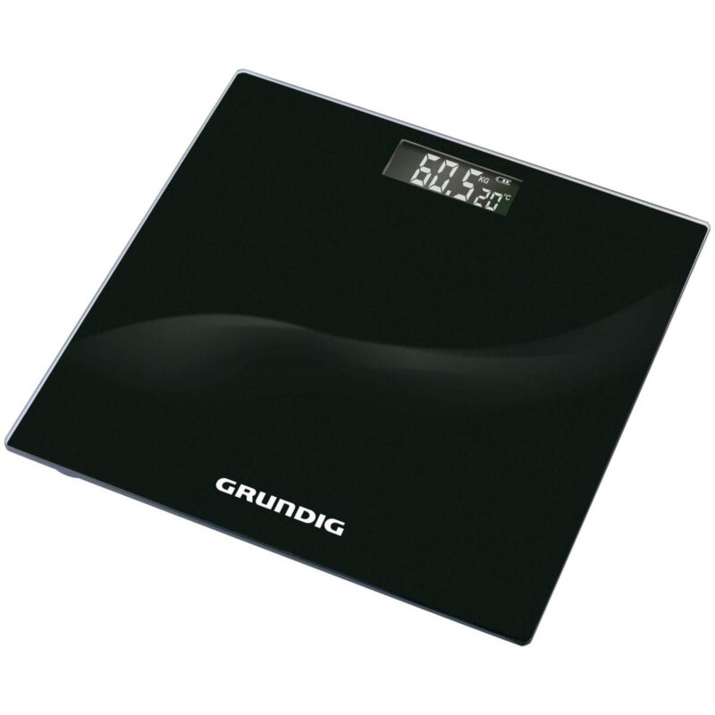 Waga łazienkowa GRUNDIG Szklana Czarny