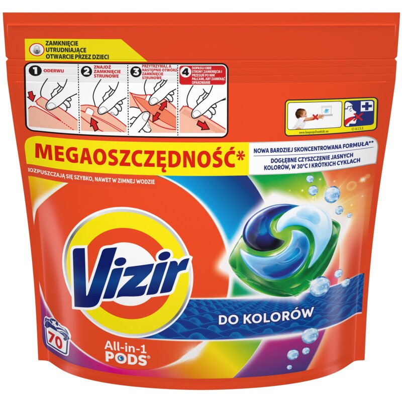 Kapsułki do prania VIZIR Kolor 70 szt.