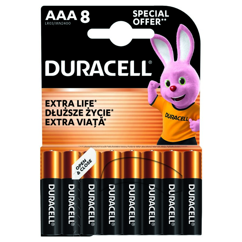 Baterie AAA LR03 DURACELL BASIC (8 szt.)