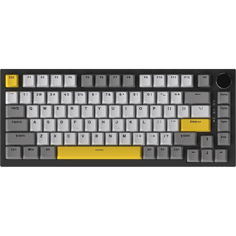 Klawiatura AJAZZ AK820-SS-BGY Sea Salt Switch Czarno-szaro-żółty