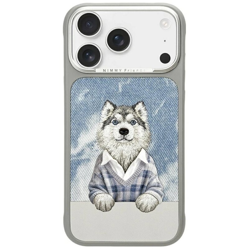 Etui NIMMY Gentle Pets Series Dog MagSafe do Apple iPhone 17 Pro Max Szary