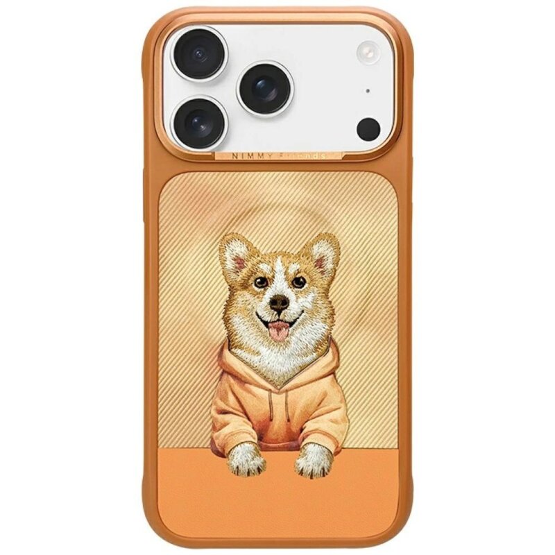 Etui NIMMY Gentle Pets Series Dog MagSafe do Apple iPhone 17 Pro Pomarańczowy