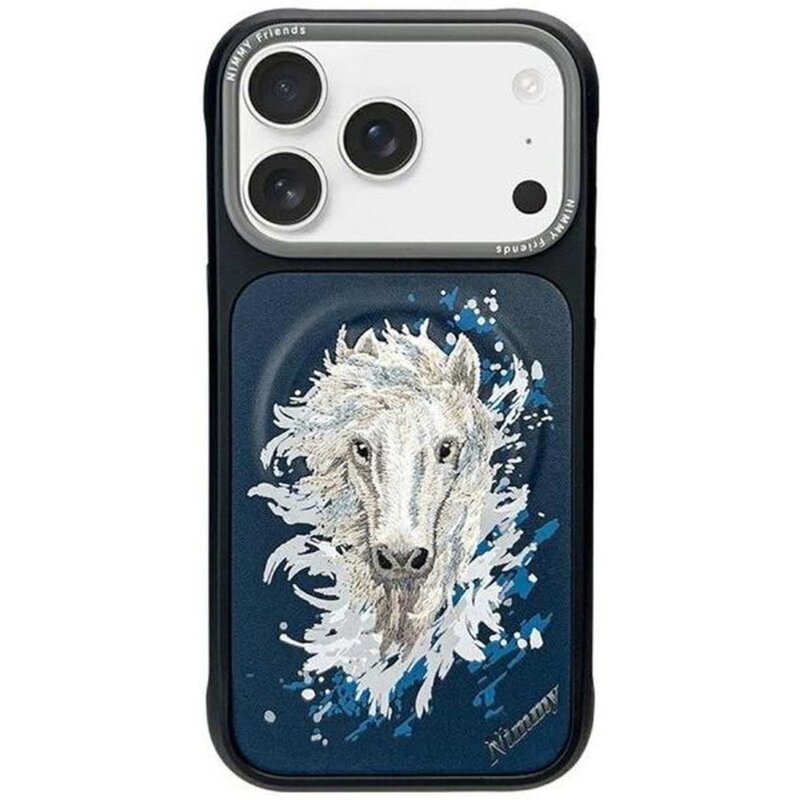 Etui NIMMY Koń MagSafe do Apple iPhone 17 Pro Granatowy