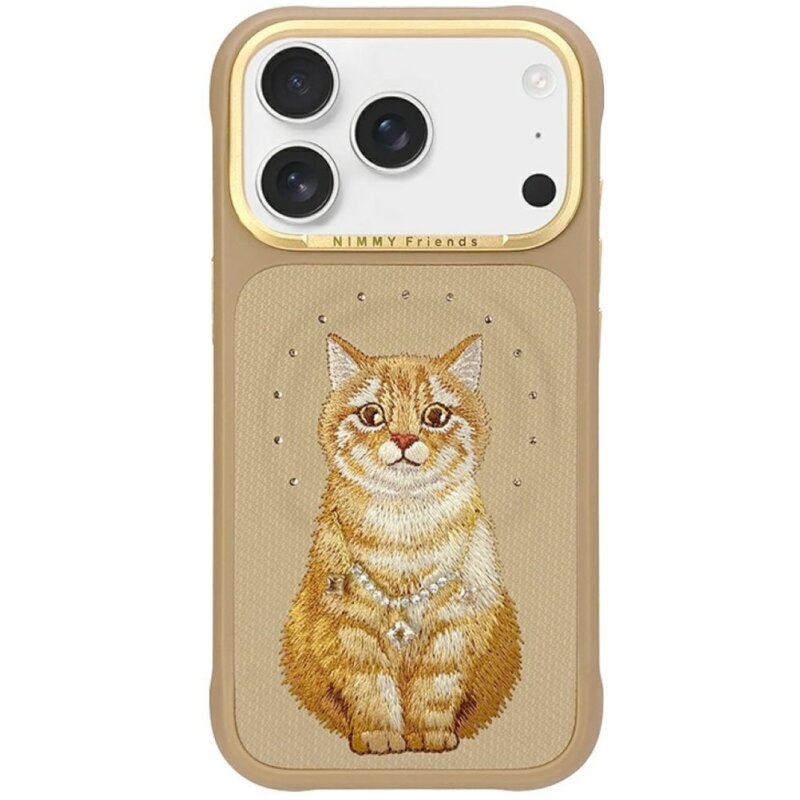 Etui NIMMY Lucky Fashion Cat MagSafe do Apple iPhone 17 Pro Max Brązowy