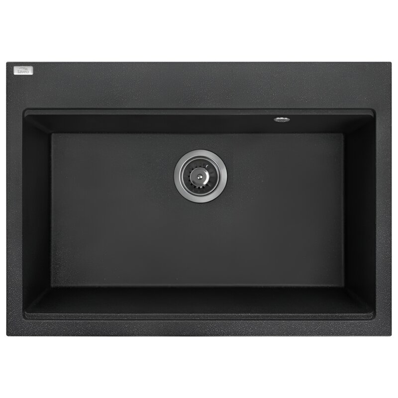 Zlewozmywak jednokomorowy LAVEO Tau SBT7107 Czarny 50x70
