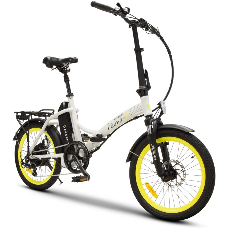 Rower elektryczny ARGENTO Piuma-S 210003 U16 20 cali Biały