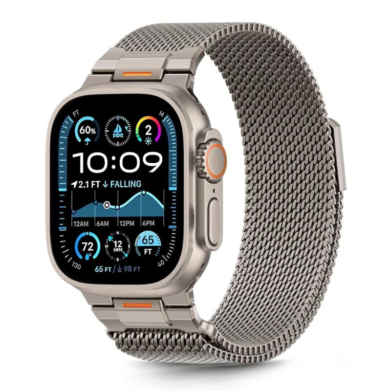 Pasek TECH-PROTECT Milano Vanguard do Apple Watch do koperty 44/45/46/49 mm Tytanowy