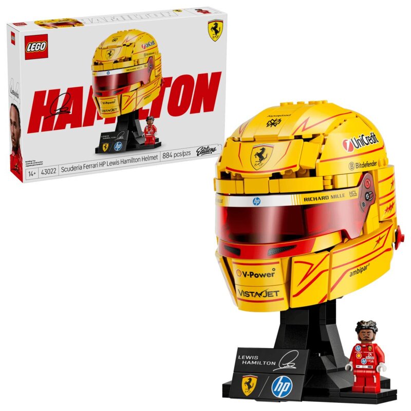 LEGO 43022 Editions Formula 1 Vehicles Kask Lewis Hamilton Scuderia Ferrari HP