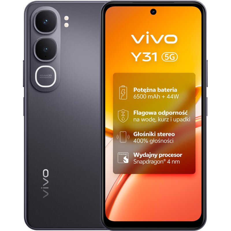 vivo Y31 5G 6/256GB 6,72" 120Hz 50Mpix Czarny