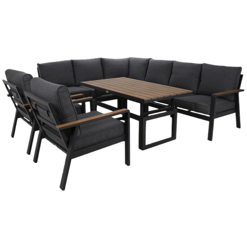 Zestaw mebli ogrodowych HOME & GARDEN Turyn 826347 Szaro-brązowy
