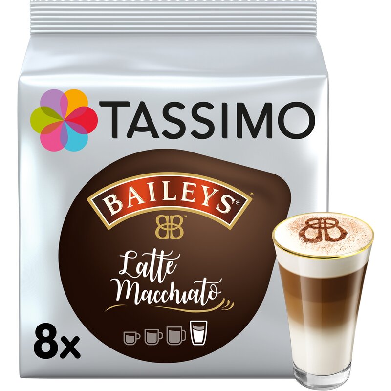 Kapsułki TASSIMO Jacobs Latte Macchiato Baileys do ekspresu Bosch Tassimo 8 szt.