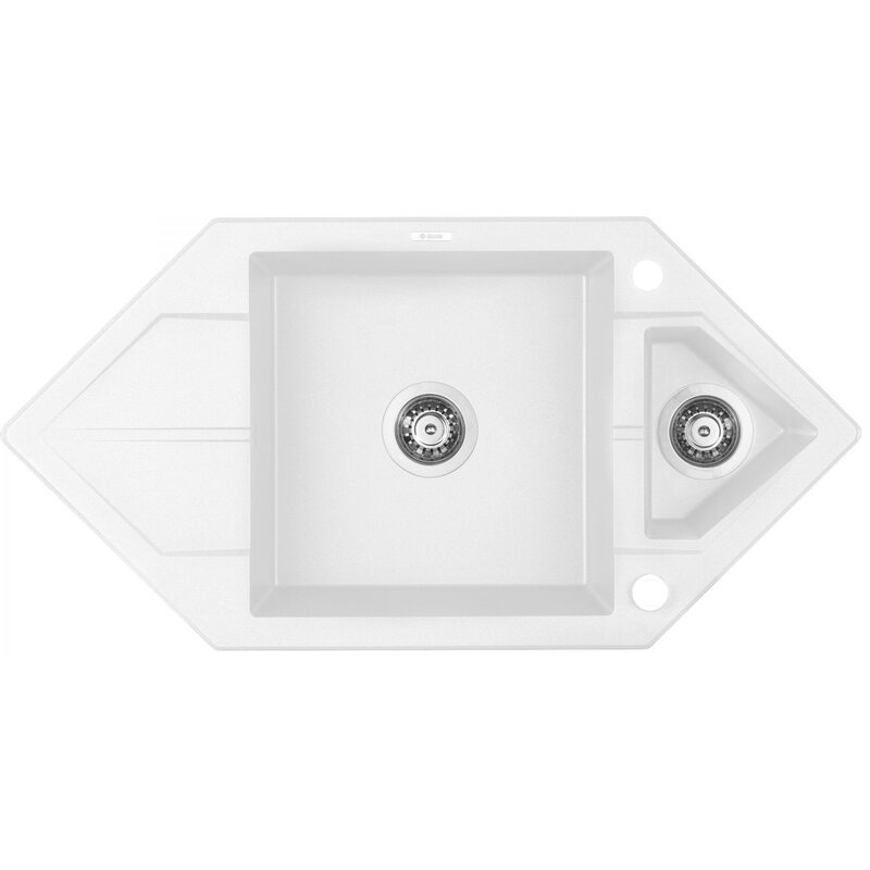 Zlewozmywak półtorakomorowy z ociekaczem DEANTE Hexon ZQP A653 Alabaster 50x99.5