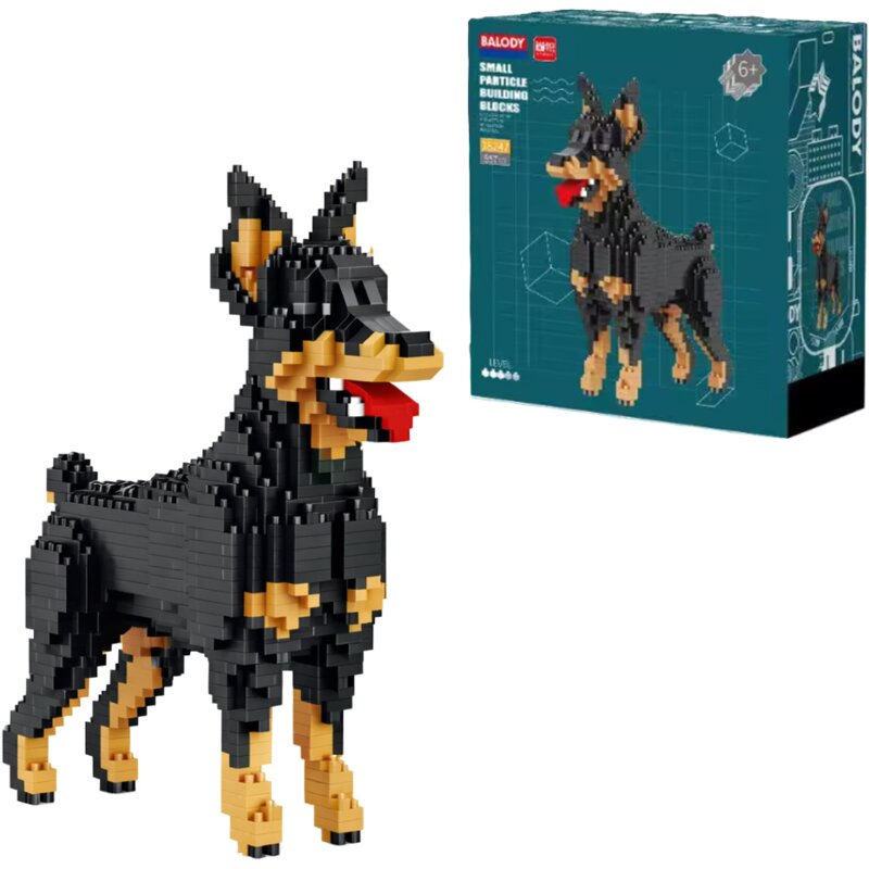 Klocki plastikowe QBI Doberman SA261447