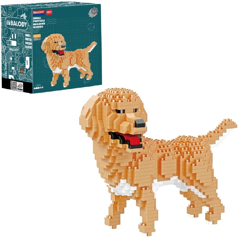 Klocki plastikowe QBI Golden Retriever SA241039