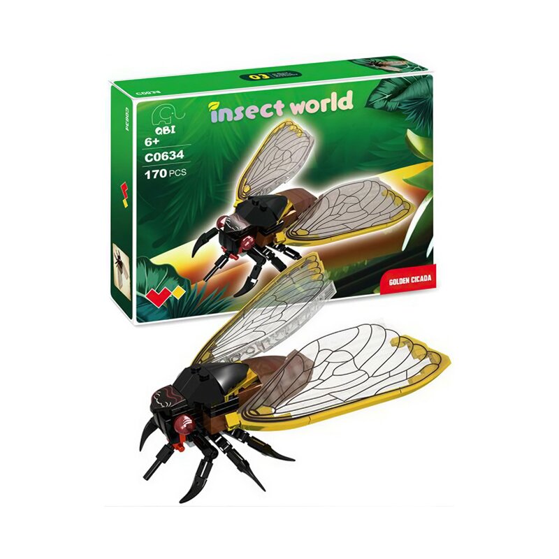 Klocki plastikowe QBI Insect World Złota Cykada C0634-3
