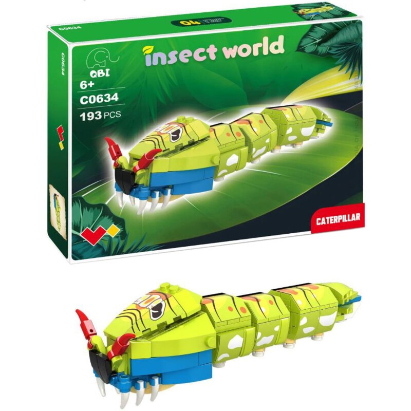 Klocki plastikowe QBI Insect World Gąsienica C0634-4