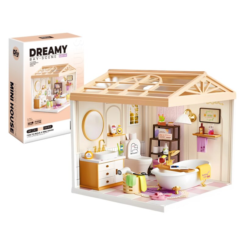 Zabawka QBI Miniaturowy Domek Łazienka MU08009