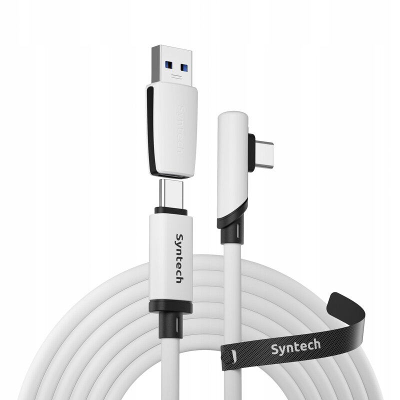 Kabel USB-A - USB-C SYNTECH C100 do Oculus Meta Quest 3/2/Pro/Pico 4/4 Ultra (5 m)