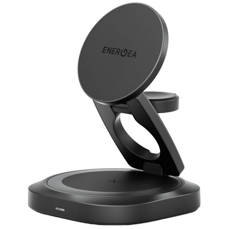 Ładowarka indukcyjna ENERGEA AluMag Gyro 360 25W Gunmetal Qi2