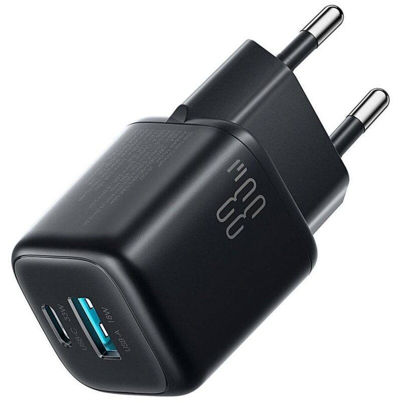 Ładowarka sieciowa JOYROOM JR-TG7 33W Czarny ładowarka do telefonu USB-C, USB-A