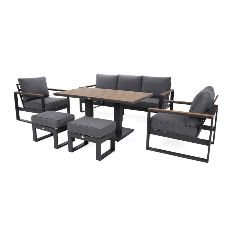 Zestaw mebli ogrodowych HOME & GARDEN Sorrento Polywood 905481 Szaro-brązowy