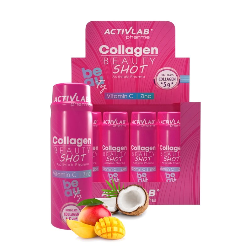 Kolagen ACTIVLAB Shot Beauty Mango-kokos (12 x 80 ml)