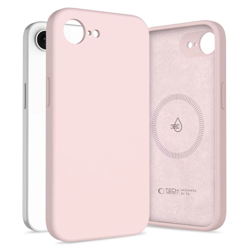 Etui TECH-PROTECT Silicone MagSafe do Apple iPhone 16e/17e Różowy
