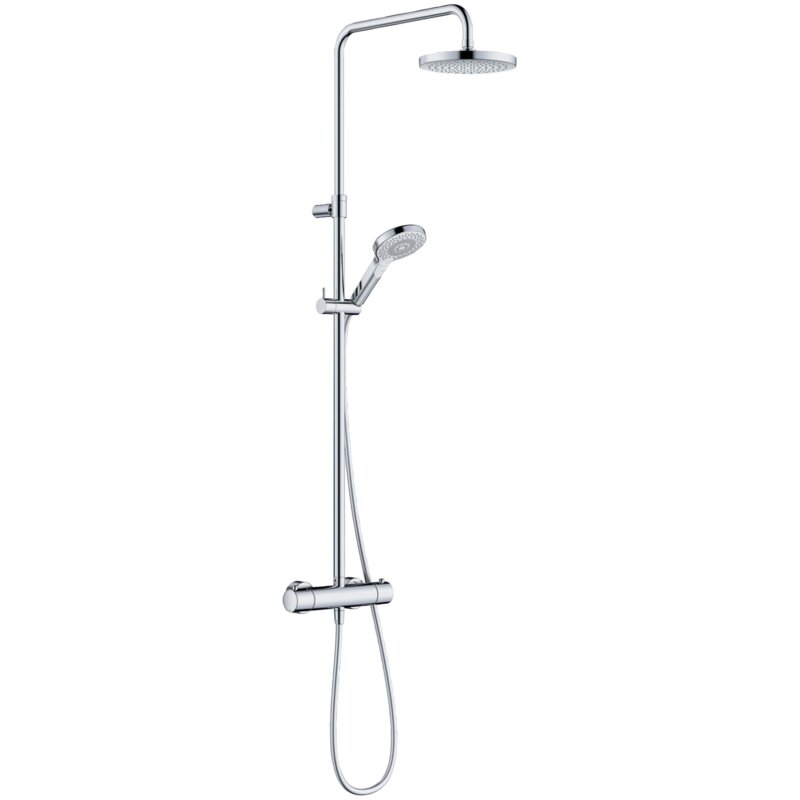 Zestaw prysznicowy natynkowy KLUDI Dive X Dual Shower System 6907905-00 z deszczownicą Chrom