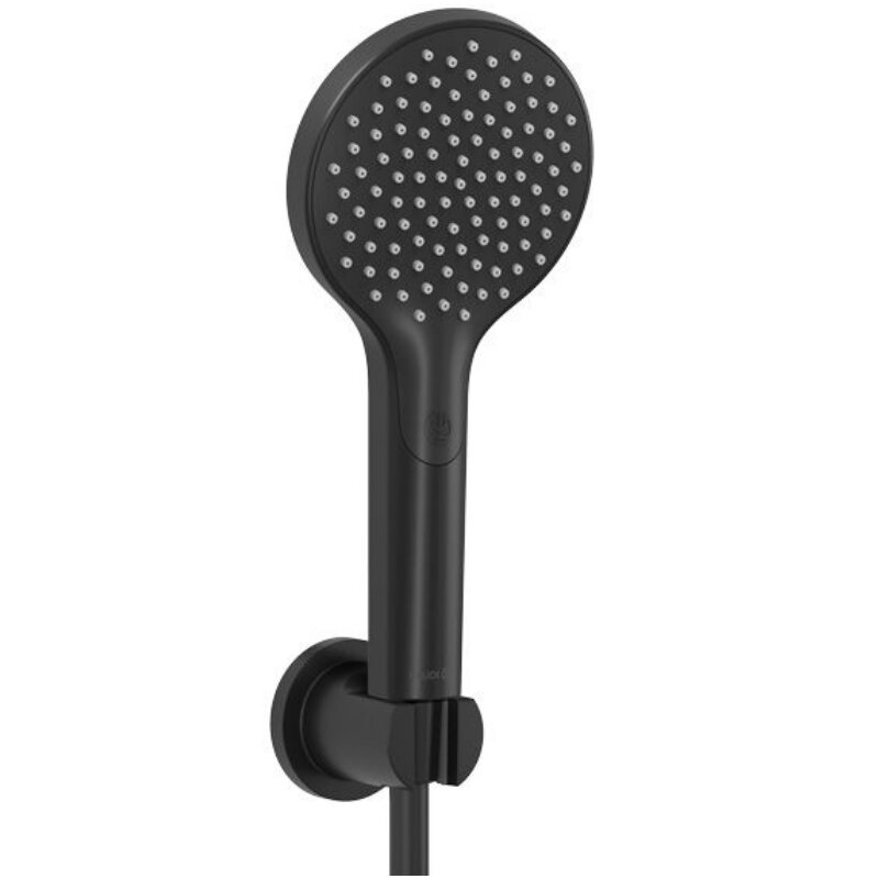 Zestaw prysznicowy punktowy natynkowy KLUDI Dive X 1S 6985039-00 Czarny mat
