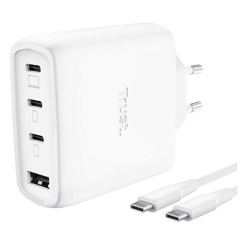 Ładowarka sieciowa TRUST Maxo 65W GaN Biały ładowarka sieciowa USB USB-C