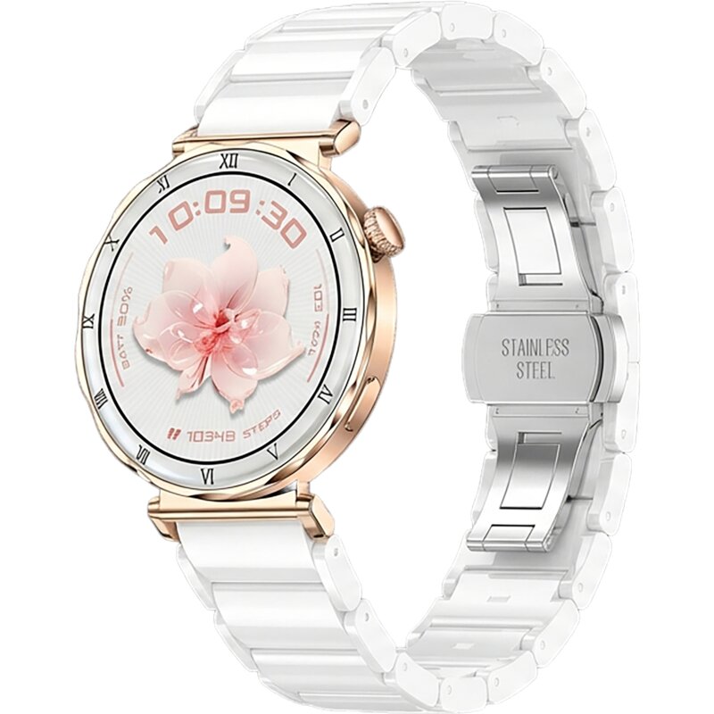 Smartwatch LUNA Bianca Ceramic Złoty