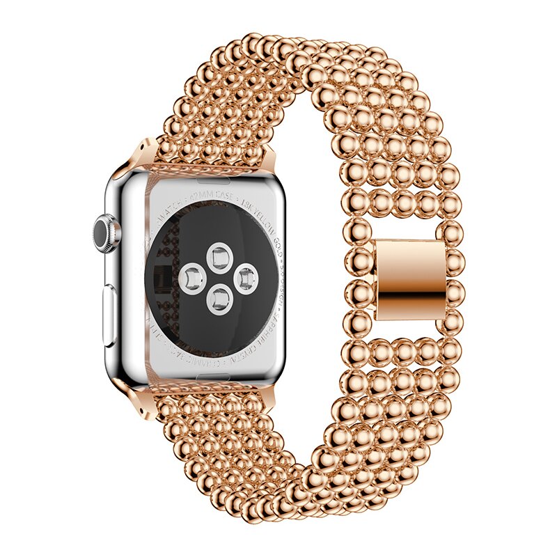 Pasek LUNA do Apple Watch do koperty 42/44/45mm A00330 Różowe złoto