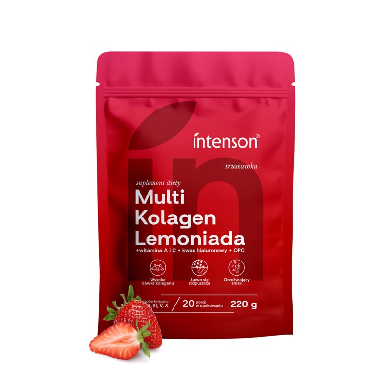 Kolagen INTENSON Multi Truskawkowy (220 g)
