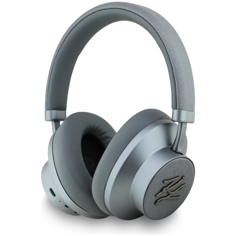 Słuchawki nauszne KARL LAGERFELD Grained Initials Bluetooth ANC Szary