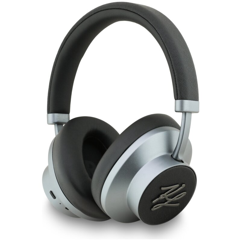 Słuchawki nauszne KARL LAGERFELD Grained Initials Bluetooth ANC Czarny